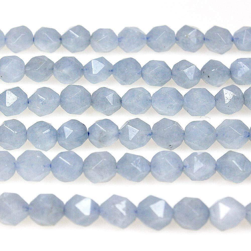 5441 Best Sellers Natural Stone Beads Faceted Polygon Aquamarine Crystal